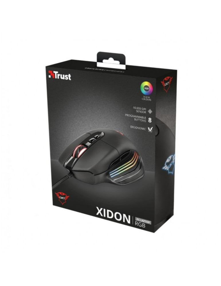 Ratón con Cable Diestro XIDON CXT Trust 10.000 DPI Sensor Ergonómico