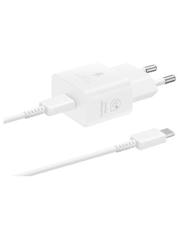 Cargador con Cable Samsung 25 W - Blanco