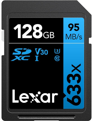 Tarjeta Lexar™ Blue Series 633X SDXC™ USH-I 128GB 95MB/s