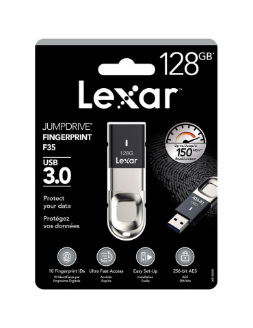 Pendrive Lexar JUMPDRIVE® con Lector de Huella F35 32GB USB 3.0 150MB/s