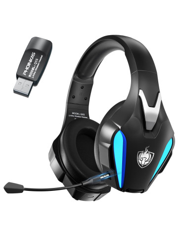 Auriculares Inalámbricos con Diadema Retráctil Phoinikas Q5S para PS4/PS5/PC con Micrófono + Adaptador USB - C