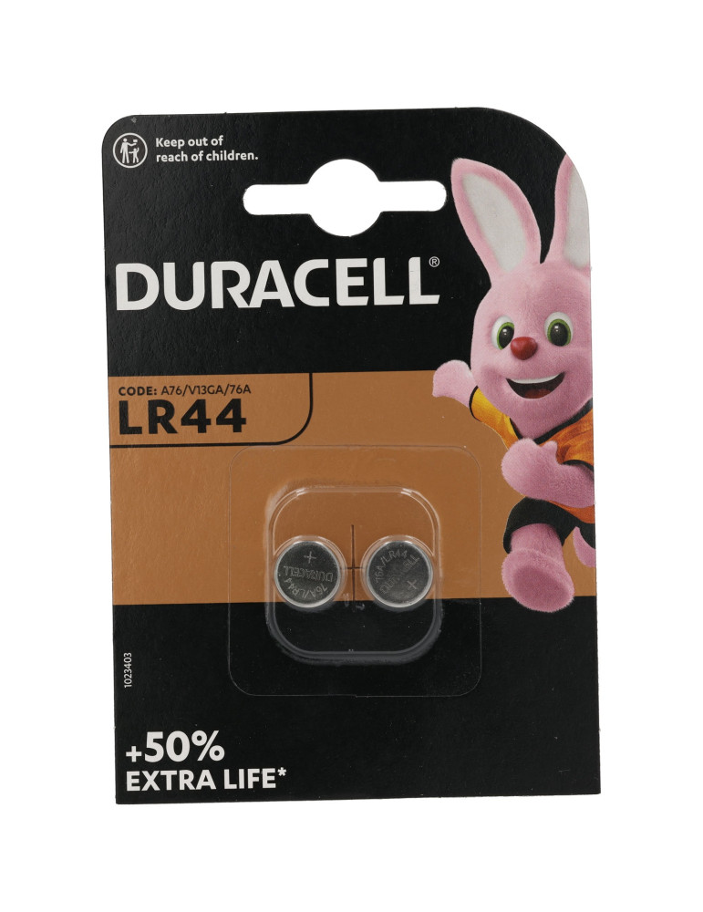 DURACELL Pila de Botón Alcalina LR44/A76/V13GA/76A