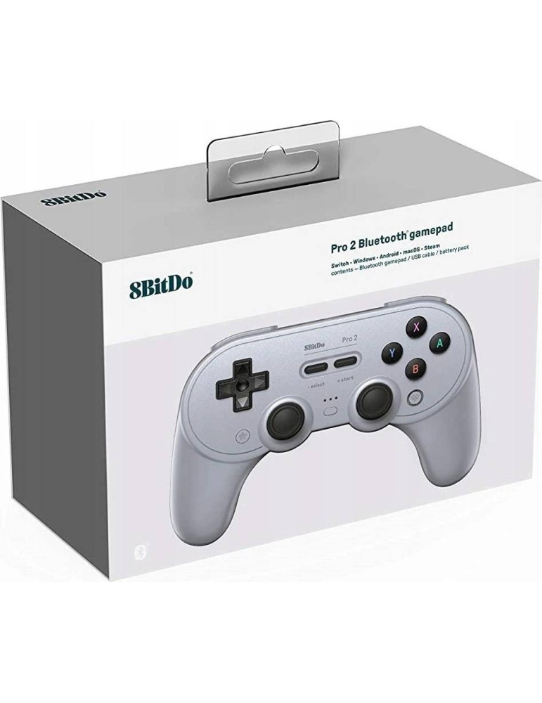 8BitDo Pro 2 Control Gamepad Para Switch / Windows / Android / Mac OS / Steam ( Gris )