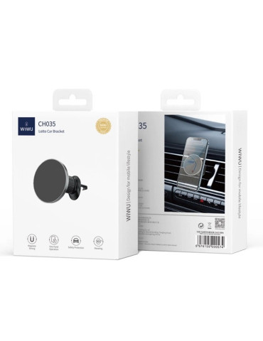 WiWU CH035 Soporte para Rejilla Imán Lotto Negro 360º
