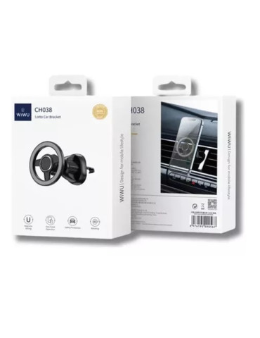 WIWU CH038 Soporte Imantado Para Rejilla Lotto Ajustable Negro