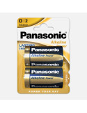Panasonic Bronze Pila Alkalina LR20, D2 (2 Unidades)