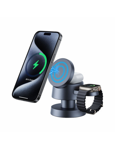 IDUSD D256A Estación de Carga Magnética 4 en 1 15W Ajustable + Con Función de Lámpara de Nohce