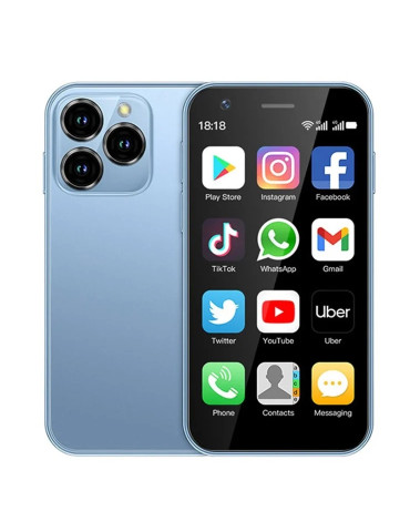 Mini Smartphone SOYES XS16 2GB RAM 16GB ROM Dual SIM Azul