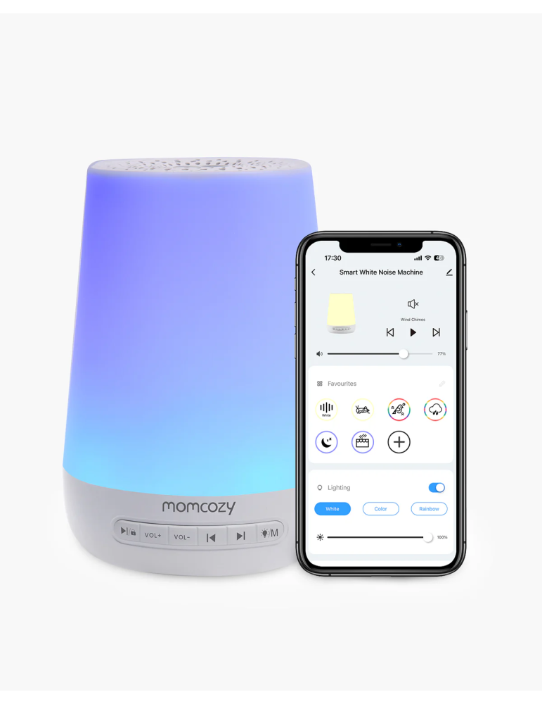 Momcozy Lámpara de Noche con Sonido Blanco Ambiental