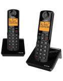 Duo de Teléfonos Fijos Inalámbricos Alcatel S280 Negro