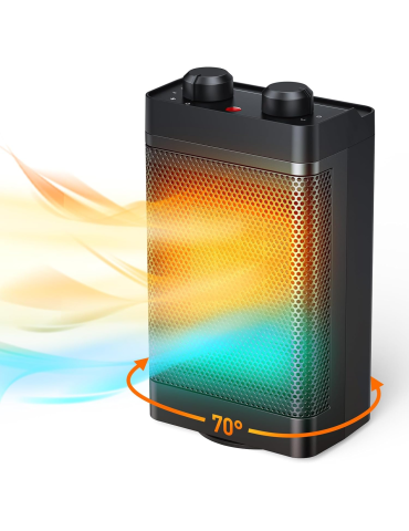 CNKEEO YND-1200B Calentador Eléctrico Rotable 70º