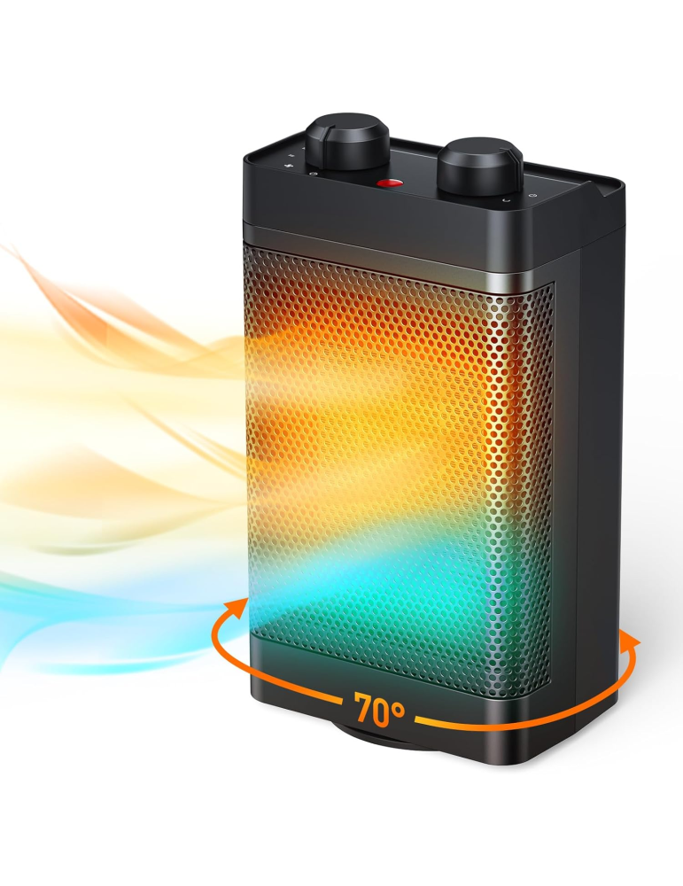 CNKEEO YND-1200B Calentador Eléctrico Rotable 70º