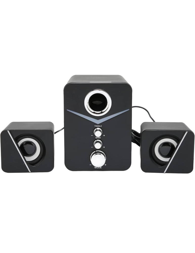Zunate D-221 Altavoz Bluetooth Para PC y Portátil con Luz Ambiental Entrada USB Negro