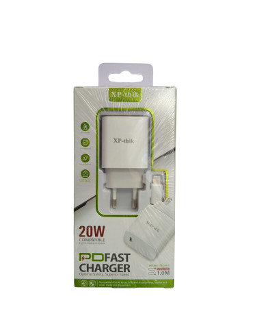 Cargador XP-thik 20W PD Fast Charger con Cable USB-C a Lightning de 1m