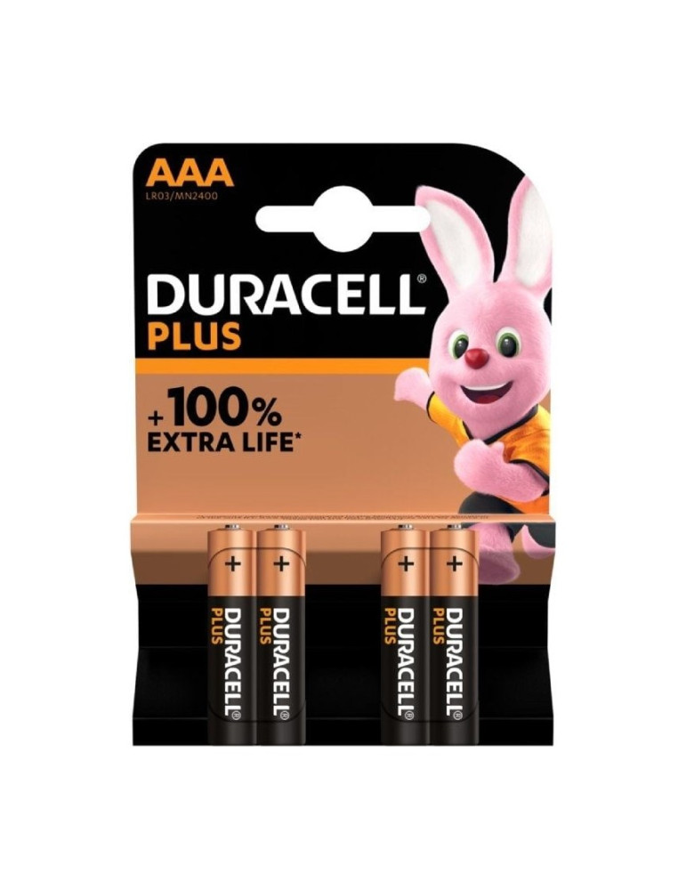 Pack de 4 Pilas Duracell Plus LR03/MN2400/AAA/1.5V Alcalina