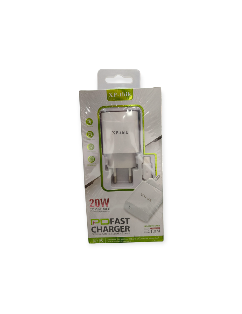 XP-Thik CP-W06T Cargador de Pared Rápido PD 20W + Cable C a C