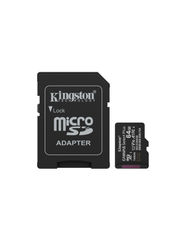 Tarjeta de Memoria Kingston Canvas Select™ Plus 64GB SDCS3 MicroSDXC Gen 3 150MB/s