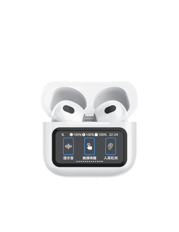 WiWU TWS T23 Auriculares Inalámbricos ANC + Pantalla Integrada, Blanco