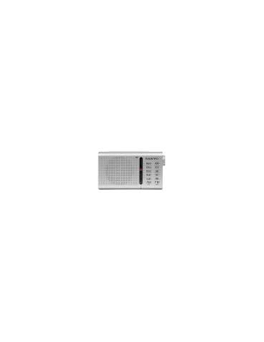 SANYO KS124P Radio Analogica Portatil AM/FM, Plata