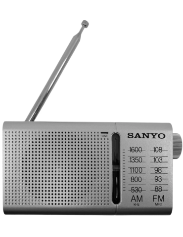 SANYO KS124P Radio Analogica Portatil AM/FM, Plata