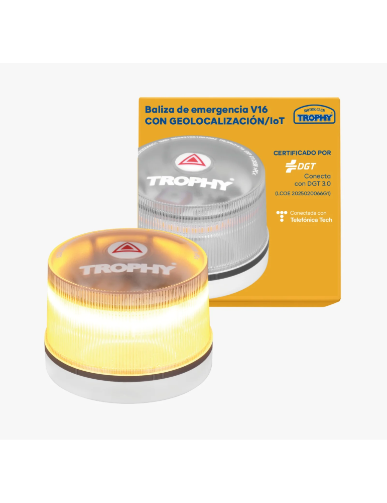 Baliza TROPHY V16 IoT – Señalización de Emergencia Conectada y Certificada por la DGT