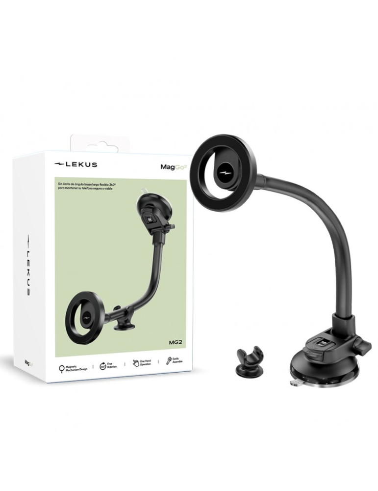 MagGo2 Soporte Magnético Brazo Largo – Fijación Ventosa para Smartphone