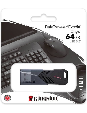 Pendrive 3.2' Kingston DataTraveler Exodia Onyx 64GB