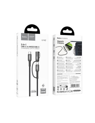 Hoco U142 Cable USB‑C a MagSafe 3 • 2‑en‑1 • 240 W • 1,8 m