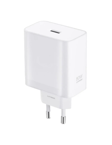 Realme 80W USB-A SuperVOOC Adapter – Cargador Rápido Blanco