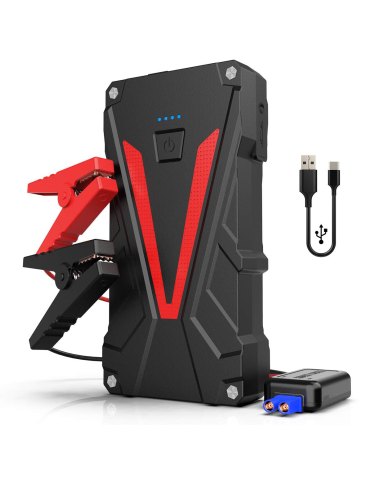 BR300 Arrancador de Baterías Portátil – Jump Starter 12 V con Powerbank y Linterna