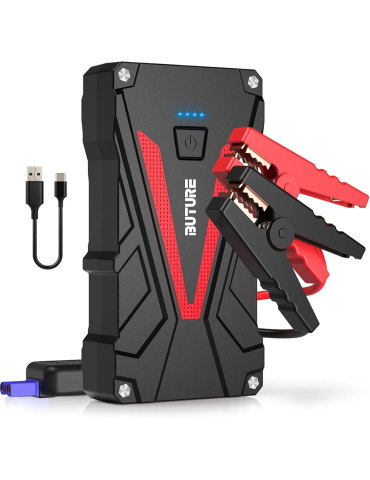 BR300 Arrancador de Baterías Portátil – Jump Starter 12 V con Powerbank y Linterna