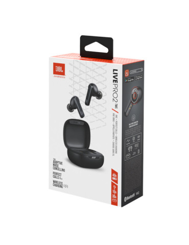 Auriculares Inalámbricos de Botón Bluetooth JBL Live Pro 2 True Wireless Negro