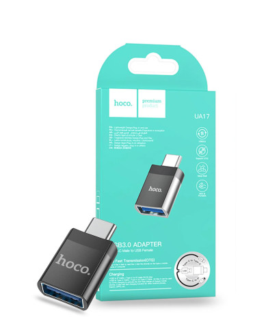 Hoco PREMIUM Adaptador USB 3.0 Tipo C Macho a USB Hembra