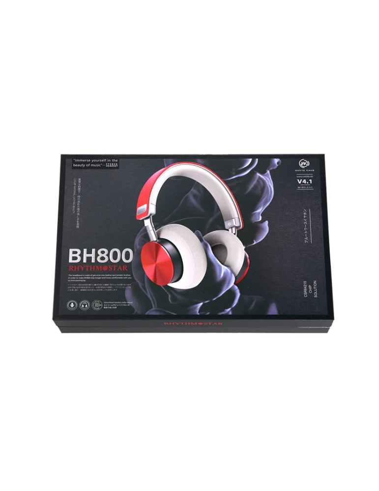 Rhytymn Star BH800 Auriculares Inalámbricos Estéreos Rojos