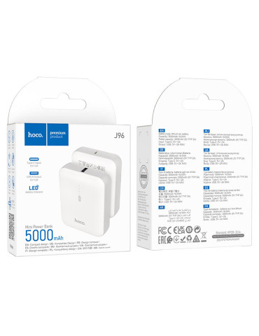 HOCO J96 Batería Externa 5.000mAh Blanco