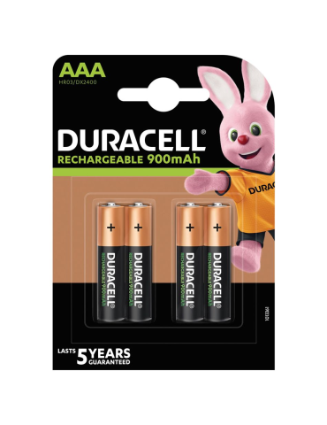 Pack de Pilas (4) Recargables 900mAh LR03 / AAA Duracell ULTRA