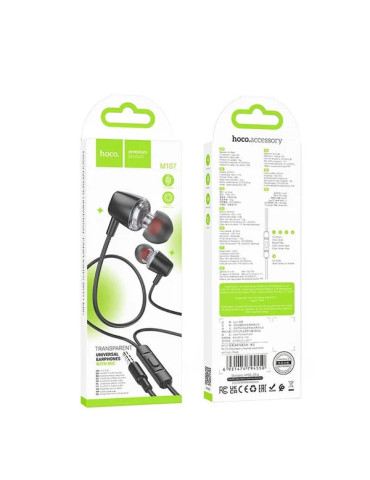 Auriculares con Cable Estéreos HOCO M107 Negros Con Micrófono