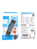 Hoco HB45 OTL 2 en 1 Lector de Tarjetas Hasta 2TB 5GBPS 3.0