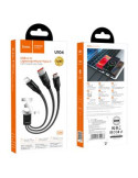 Hoco Premium U104 3 en 1 66W USB A a Lightning / Micro USB y Tipo C