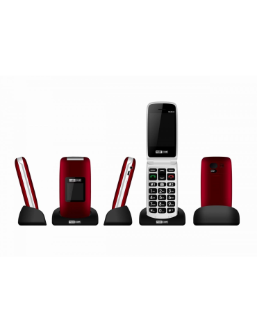 Teléfono Senior Móvil Con Tapa MAXCOM MM824 Rojo