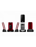 Teléfono Senior Móvil Con Tapa MAXCOM MM824 Rojo