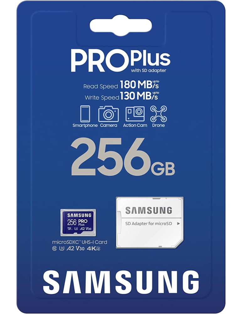 Samsung PRO Plus con Adaptador 256 GB microSDXC™ 180MB/s