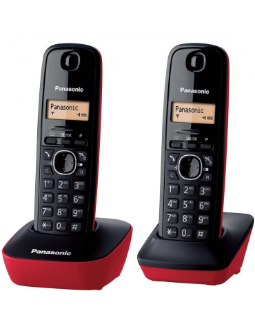 Teléfono Inalámbrico Dual Panasonic KX-TG1612 Rojo