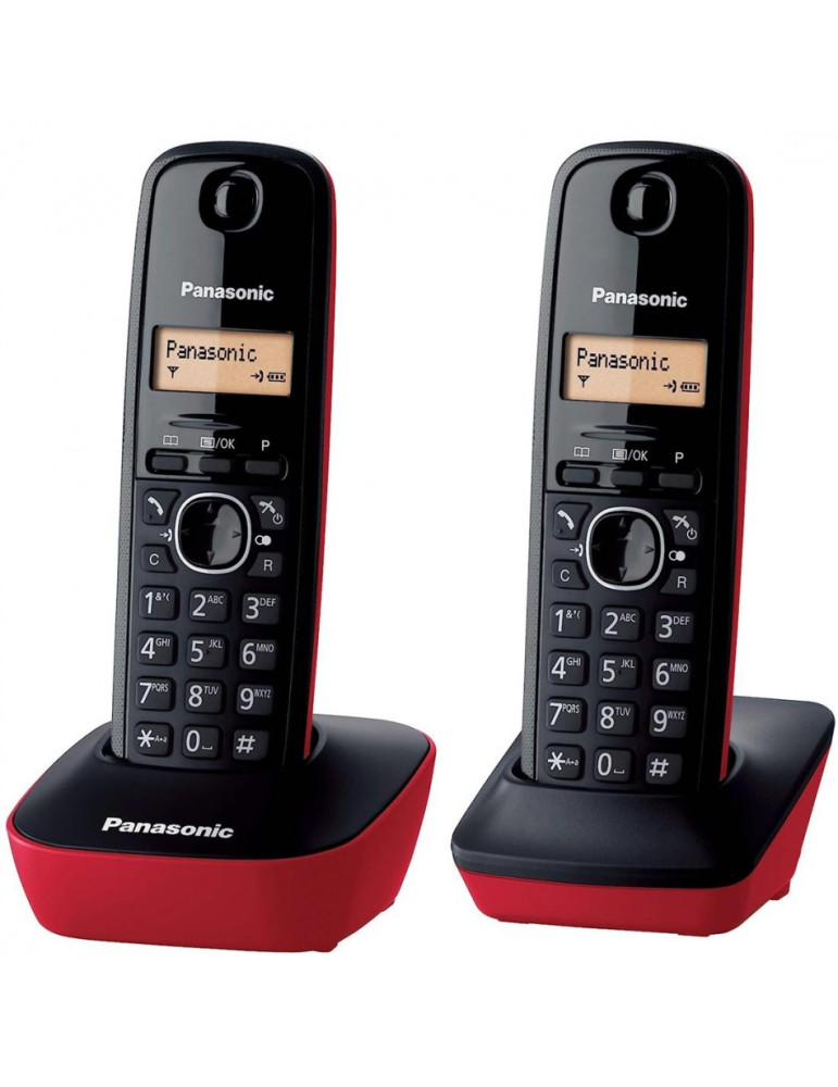 Teléfono Inalámbrico Dual Panasonic KX-TG1612 Rojo