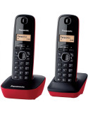 Teléfono Inalámbrico Dual Panasonic KX-TG1612 Rojo